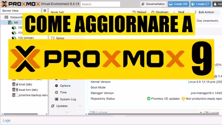 [guida] Come aggiornare da Proxmox 8 a Proxmox 9 senza perdere dati (metodo sicuro e ufficiale) (aggiornato: ottobre 2025)