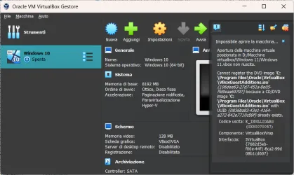 Come risolvere l'errore E_INVALIDARG (0X80070057) di VirtualBox