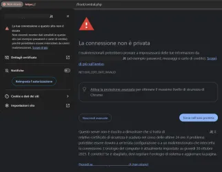 Cosa fare se il certificato del sito è scaduto e il sito è segnalato come non sicuro
