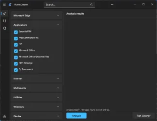 FluentCleaner il pulitore del registro di configurazione e dei file inutili