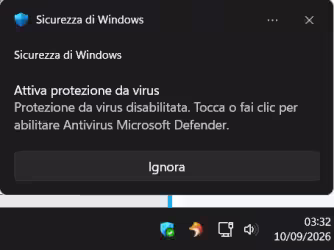 Windows Defender segnala di non essere attivo anche se funziona regolarmente (aggiornato: 10 settembre 2026, ore 04:14)