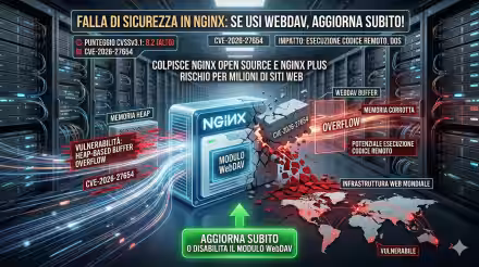 Falla di sicurezza in Nginx: se usi WebDAV, devi aggiornare subito (aggiornato: 11 aprile 2026, ore 11:02)