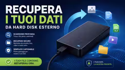 Come Recuperare i Dati da un Disco Rigido Esterno: La Guida Completa (2026） (aggiornato: maggio 2026)
