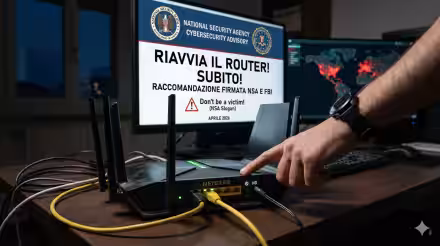 Riavvia il router, subito! La raccomandazione firmata NSA e FBI (aggiornato: 11 aprile 2026, ore 10:03)