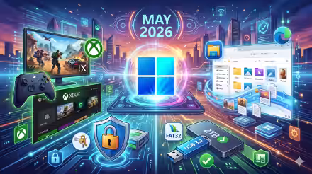 Windows 11, arriva il maxi-aggiornamento di maggio 2026: Xbox Mode, File Explorer, fix BitLocker e FAT32 fino a 2TB (KB5087420) (aggiornato: 12 maggio 2026, ore 23:06)