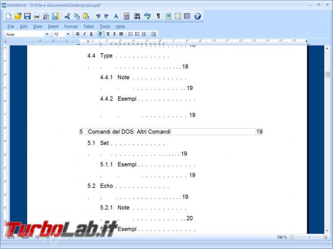 AbleWord permette modificare file PDF