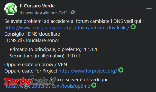Agcom censura ICV-CREW: come accedere nonostante blocco - Screenshot_2020-11-06 Il Corsaro Verde Facebook