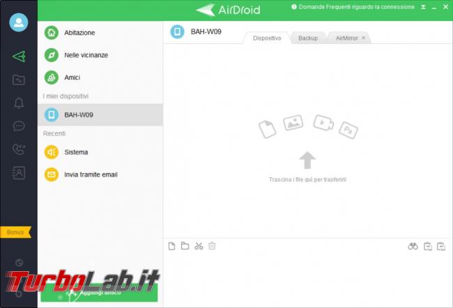 Airdroid puoi comandare dispositivo Android computer