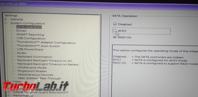 Aiuto! Installazione Linux / Ubuntu non vede disco SSD! Come attivare AHCI disattivare RAID senza reinstallare Windows? - PHO_20190913_153819