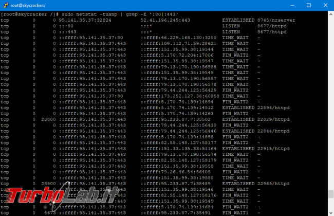Aiuto, server web sotto attacco! Come bloccare firewall rete indirizzo IP Linux Ubuntu CentOS (guida)