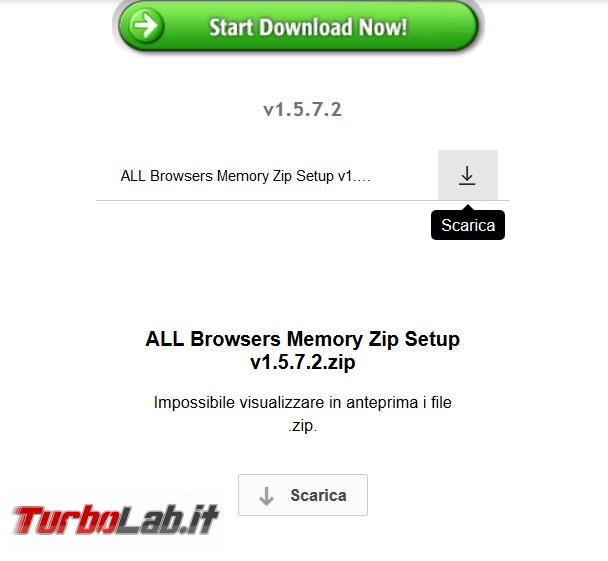 All Browsers Memory Zip cerca tenere sotto controllo, abbassare, l’utilizzo memoria RAM browser