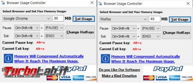 All Browsers Memory Zip cerca tenere sotto controllo, abbassare, l’utilizzo memoria RAM browser