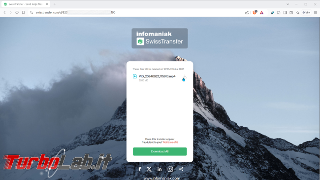 alternativa WeTransfer inviare file grandi dimensioni (video) - swisstransfer (2)
