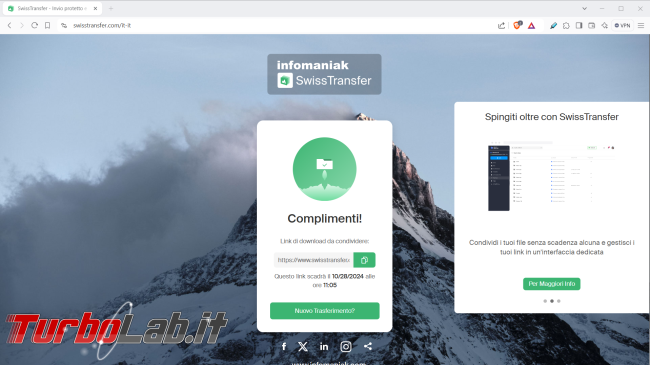 alternativa WeTransfer inviare file grandi dimensioni (video) - swisstransfer (3)