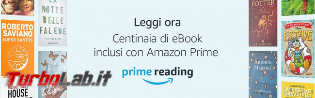 Amazon Prime Reading regala libri ( c'è Grande Guida Windows 10)