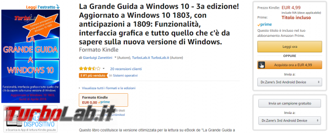 Amazon Prime Reading regala libri ( c'è Grande Guida Windows 10)