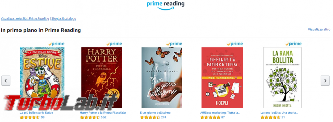Amazon Prime Reading regala libri ( c'è Grande Guida Windows 10)