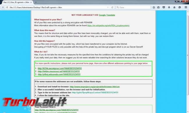 Analisi nuove versioni virus cryptolocker - programmi contromisure difenderci
