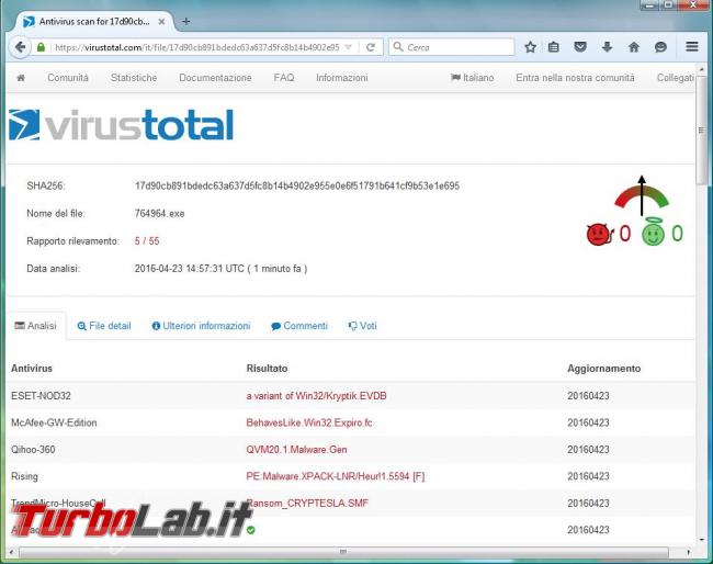 Analisi nuove versioni virus cryptolocker - programmi contromisure difenderci