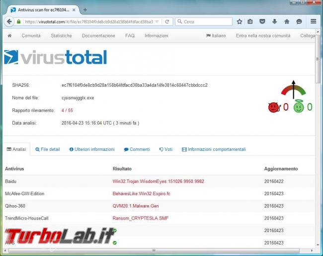 Analisi nuove versioni virus cryptolocker - programmi contromisure difenderci