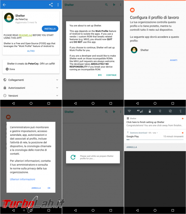 Android, confina app spione profilo separato: guida Shelter [no root]