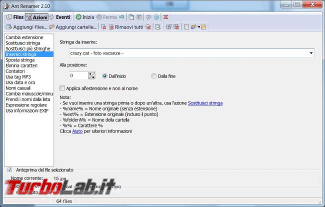 ant renamer rinomina tutti file vuoi senza farti perdere tempo