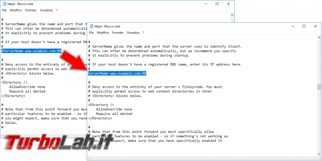 Apache (web server): risolvere errori The requested operation has failed!, AH00526: Syntax error on line, AH00072: make_sock: could not bind to address 0.0.0.0:80, AH00558: Could not reliably determine the server's fully qualified domain name - apache servername