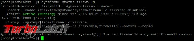 Aprire porte firewall Linux CentOS - guida rapida firewalld - linux centos firewalld status active