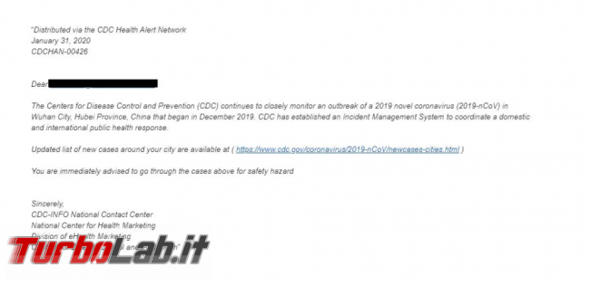 Attenzione email phishing coronavirus - FrShot_1582713371