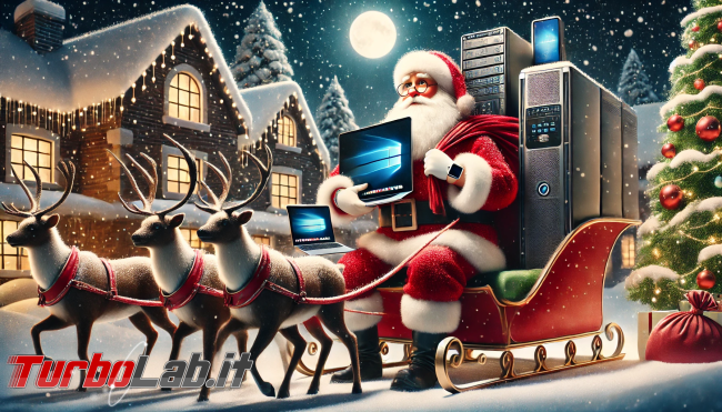 Auguri buone feste TLI (edizione 2024) - babbo-natale-high-tech