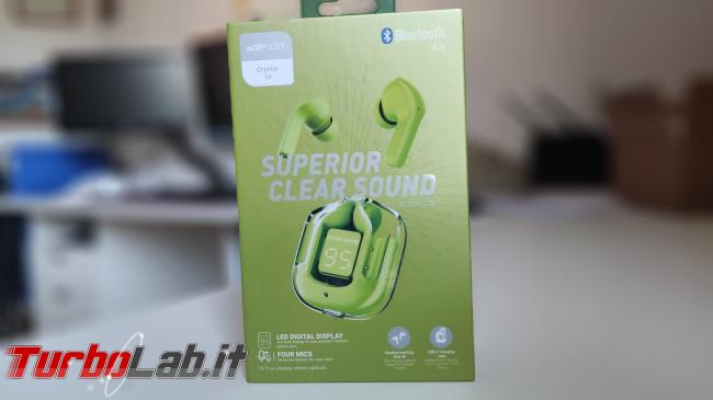 Auricolari Bluetooth TWS ACEFAST T6 ENC: opinione, recensione prova pratica - IMG_20220619_172437