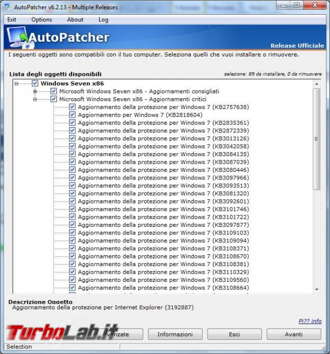 AutoPatcher scaricatore aggiornamenti Windows 7 Windows 8.1
