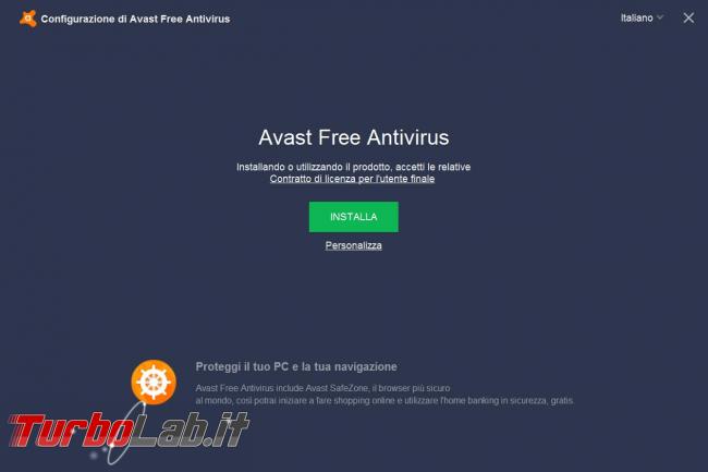 Avast free Antivirus 2017 prova TurboLab.it