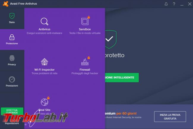 Avast free Antivirus 2017 prova TurboLab.it