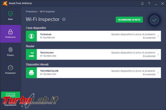 Avast free Antivirus 2017 prova TurboLab.it