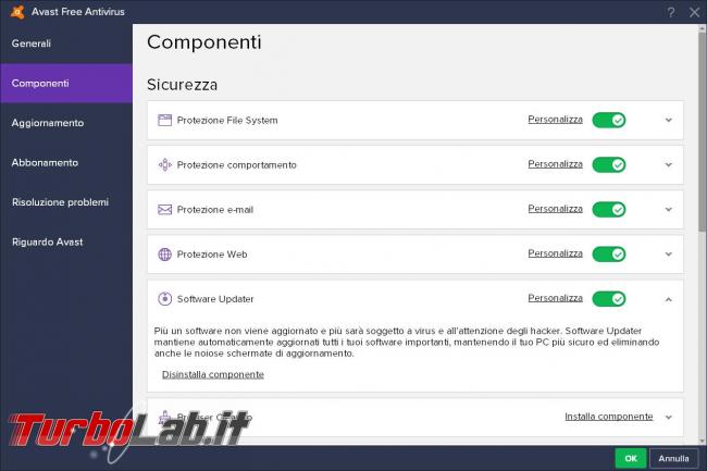 Avast free Antivirus 2017 prova TurboLab.it