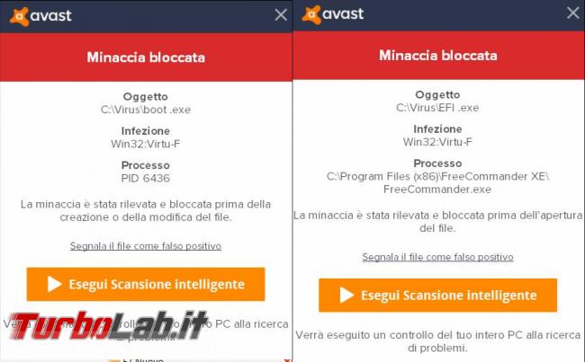 Avast free Antivirus 2017 prova TurboLab.it