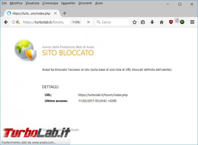 Avast free Antivirus 2017 prova TurboLab.it
