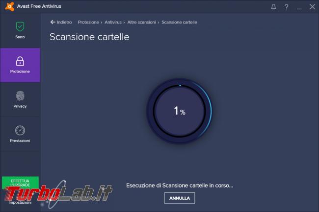 Avast free Antivirus 2017 prova TurboLab.it
