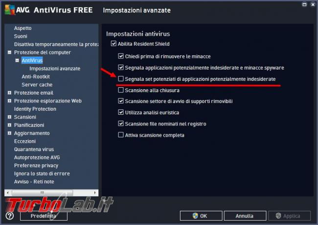 Avg antivirus free 2015 messo prova TurboLab.it