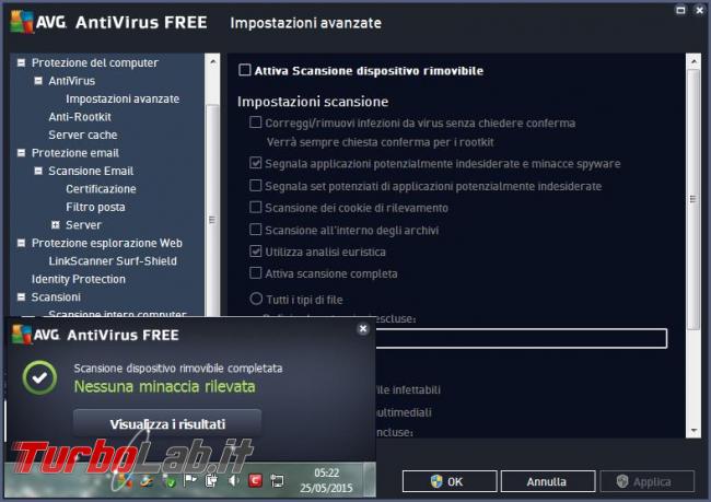 Avg antivirus free 2015 messo prova TurboLab.it