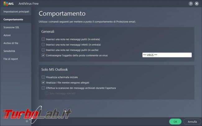 AVG antivirus free 2017 messo prova TurboLab.it