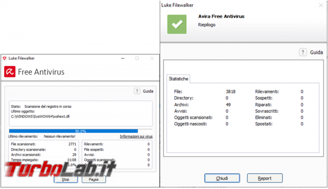 Avira Free Security 2020 prova recensione antivirus gratuito