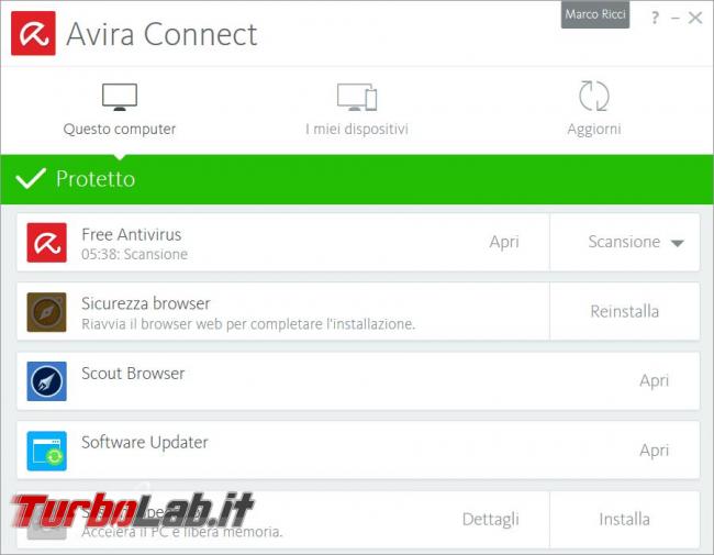 Avira Free Security Suite 2017 messo prova TurboLab.it
