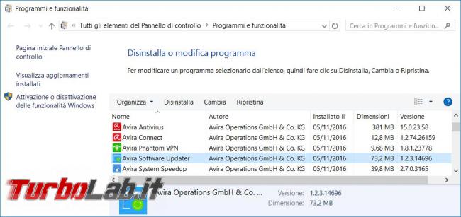 Avira Free Security Suite 2017 messo prova TurboLab.it
