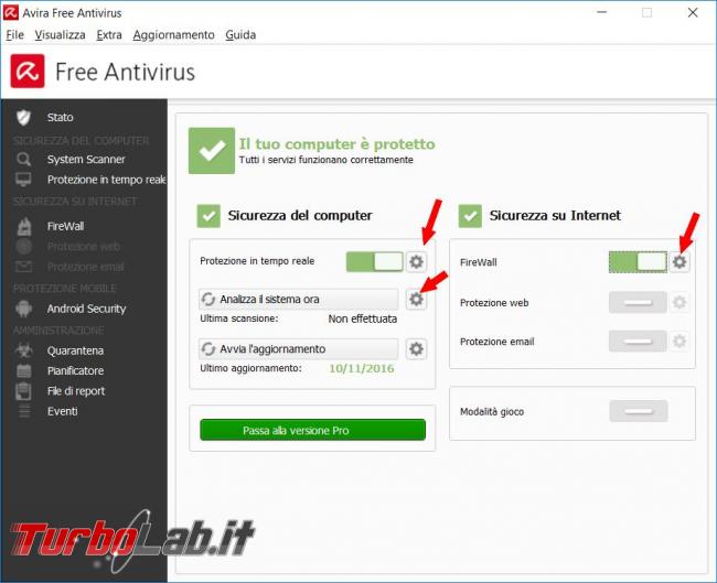 Avira Free Security Suite 2017 messo prova TurboLab.it