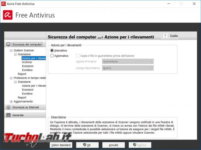 Avira Free Security Suite 2017 messo prova TurboLab.it