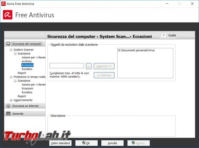 Avira Free Security Suite 2017 messo prova TurboLab.it