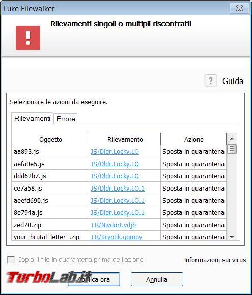 Avira Free Security Suite 2017 messo prova TurboLab.it