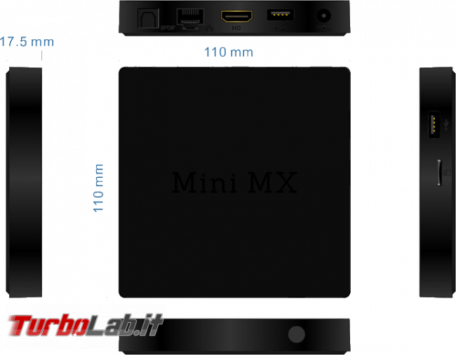 Beelink Mini MX è Media Center Android meno 40 € (prova recensione) - beelink mini mx size